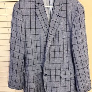 Stafford Blue Windowpane Sport Coat